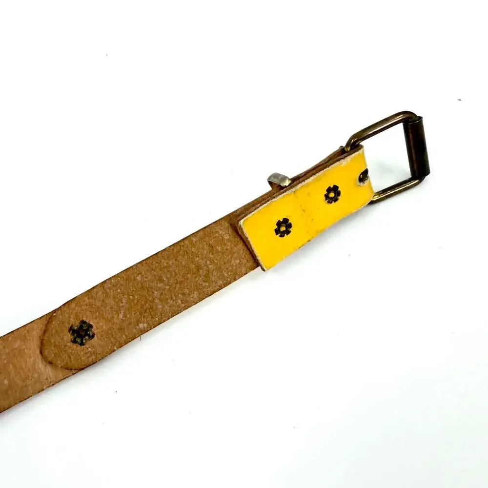 Vintage 90s Multicolor Primary Color-Block Skinny Belt